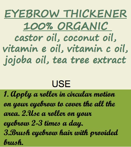 Organic Eyebrow Growth Oil – Thicker, Darker Brows Naturally