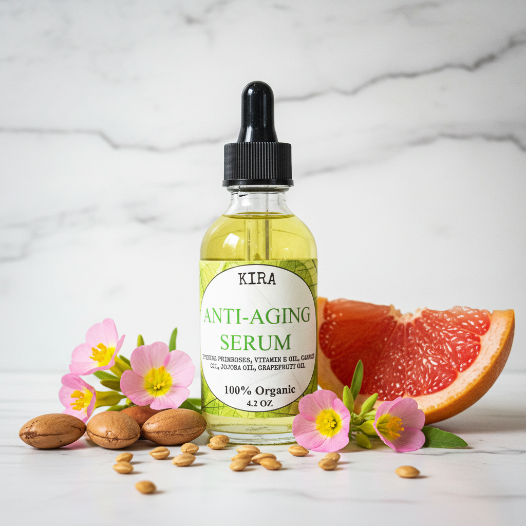 Organic Anti-Aging Serum with Real Product