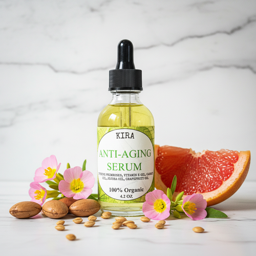 Organic Anti-Aging Serum with Real Product